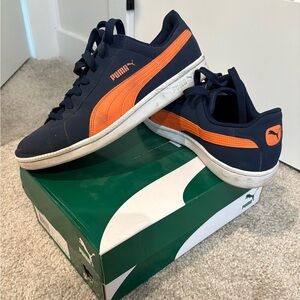 Puma Men's Sneakers in Dark Blue and Bright Orange sz 9.5